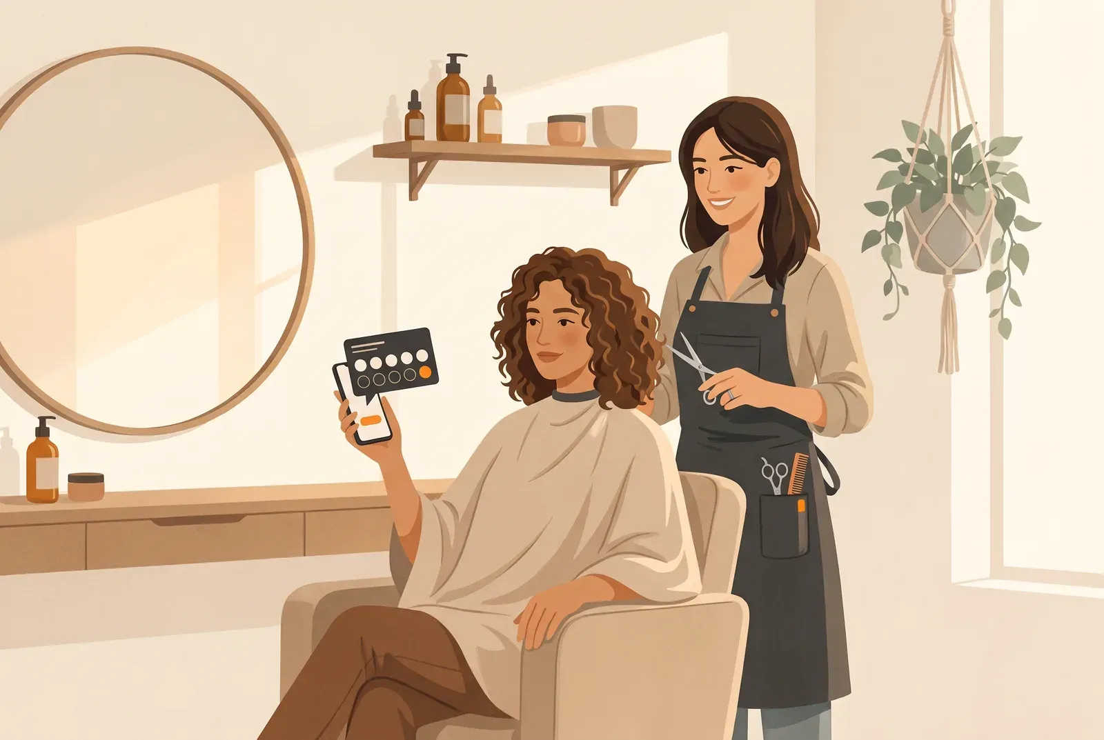 Illustration zum Artikel: Digitale Treuekarte für deinen Friseursalon