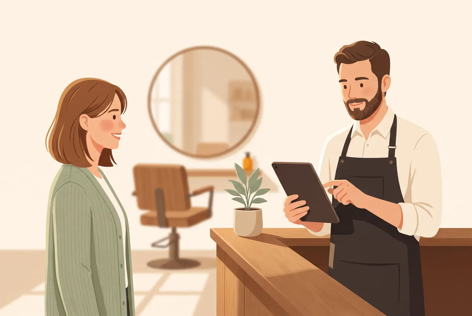 Illustration zum Artikel: Kundenbindung im Friseursalon: 6 Ideen fürs Termingeschäft